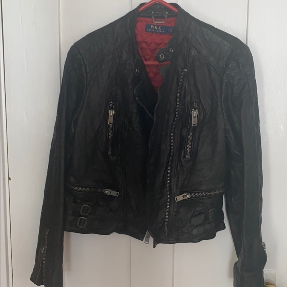 Ralph Lauren Polo leather motorcycle jacket